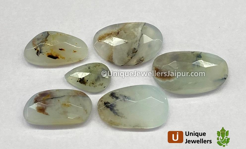 Blue Opal Peru Rose Cut Slices